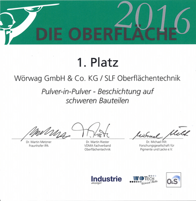 SLF Oberflächentechnik-Preis