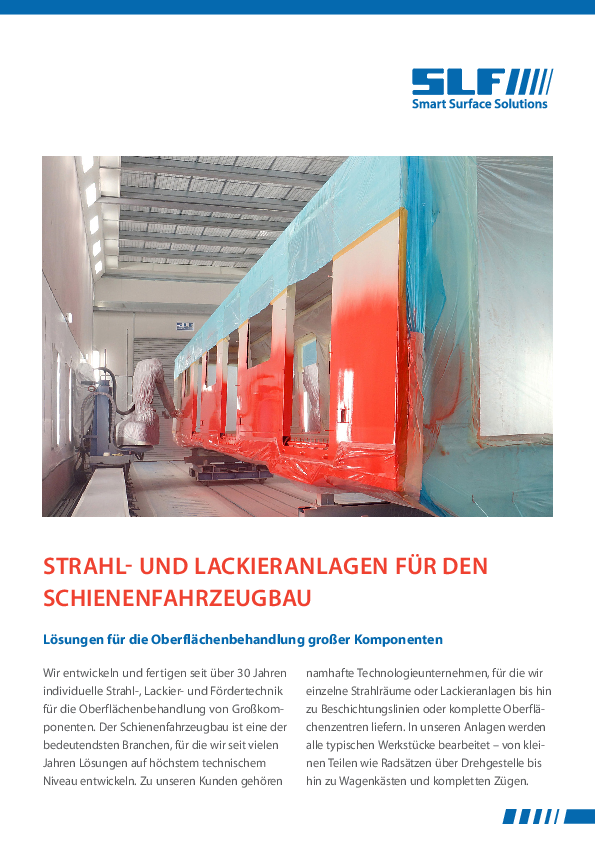 Wir liefern erfolgreich Oberflächentechnik für den Schienenfahrzeugbau
