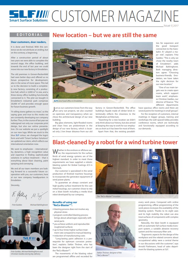 Read the SLF customer magazine 2017 here!