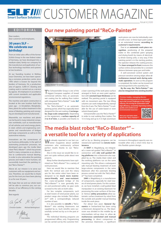 The SLF customer magazine 2020 is available for download here!