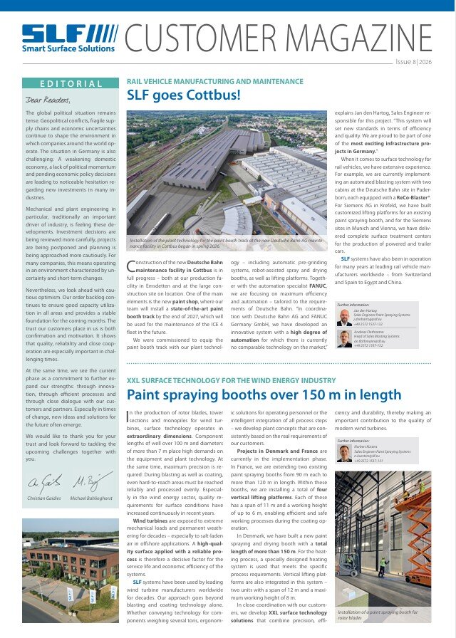 SLF Customer Magazine No. 8_2026 with Lots of Surface-Information 