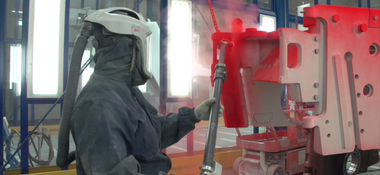 Manual powder coating booth